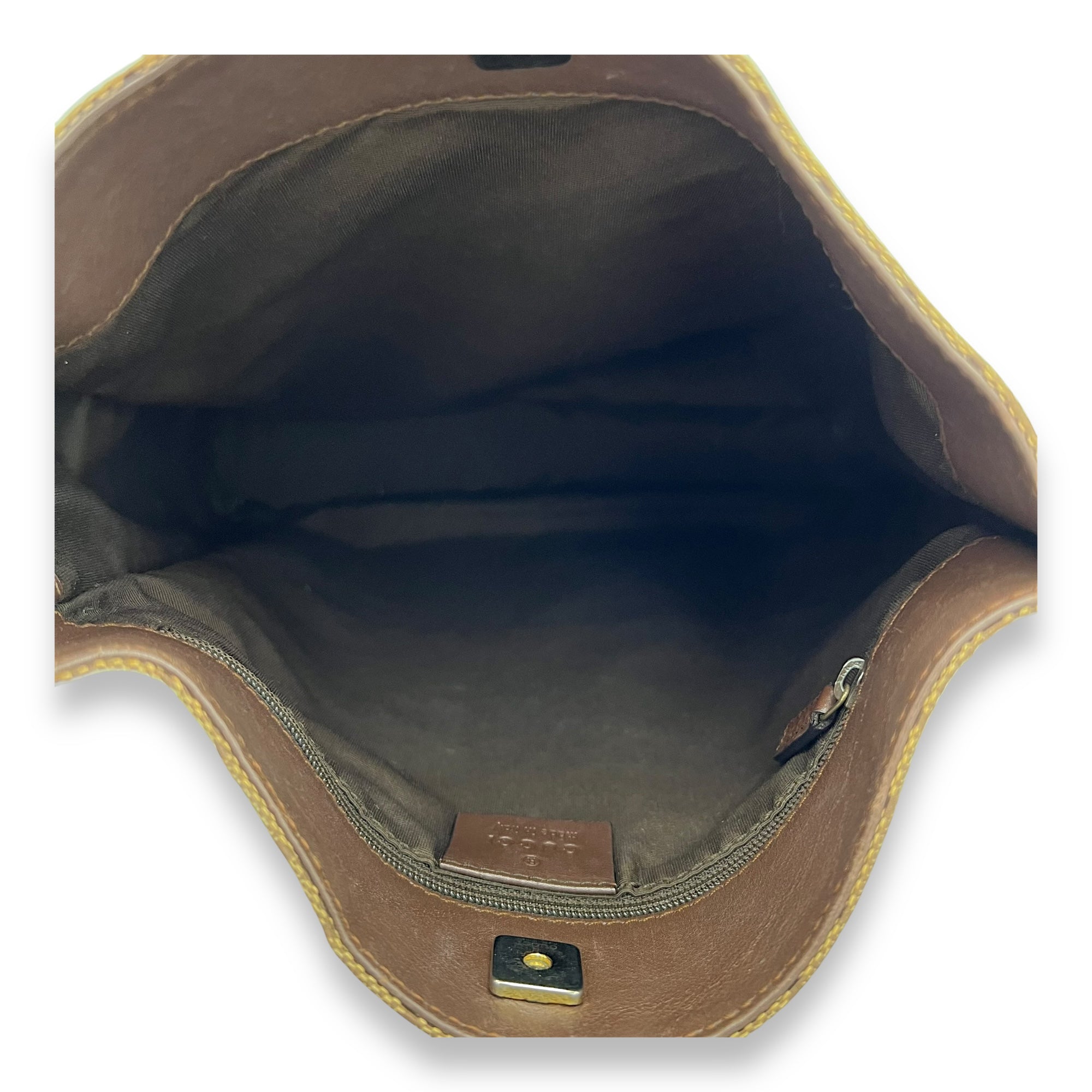 Gucci GG Shoulder Bag Brown in Canvas, Gold hardware_6