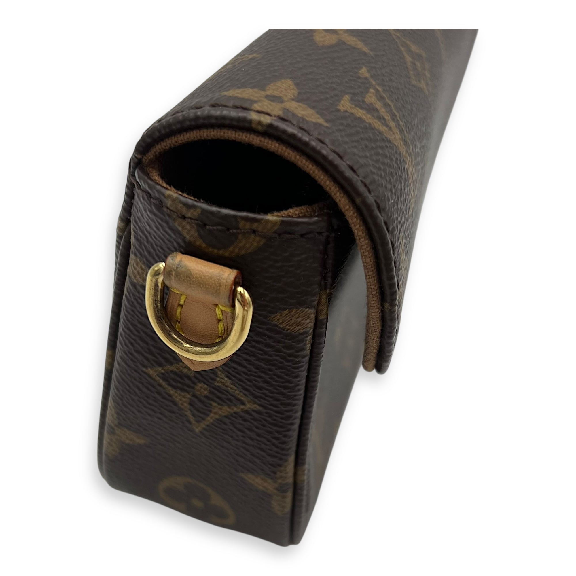 Louis Vuitton Ivy Crossbody Bag Brown in Monogram Coated Canvas, Gold hardware_7