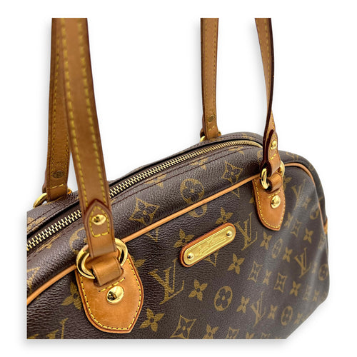 Louis Vuitton Montorgueil Shoulder Bag Brown in Monogram Coated Canvas, Gold hardware_6