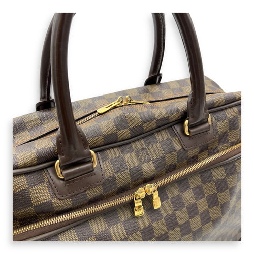 Louis Vuitton ICare Top Handle Bag Brown in Coated Canvas, Gold hardware_6