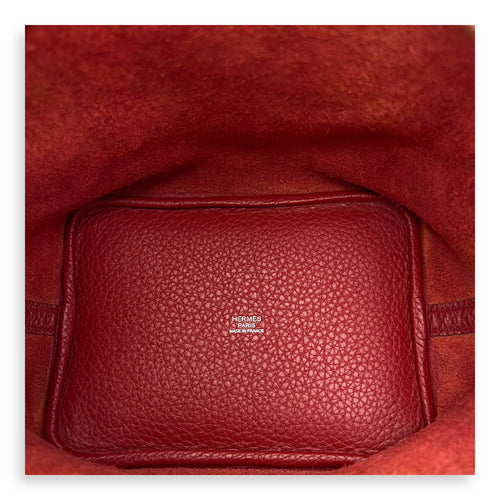 Hermès Picotin 18 Rouge Garance Top Handle Bag in Clemence, Palladium hardware_5
