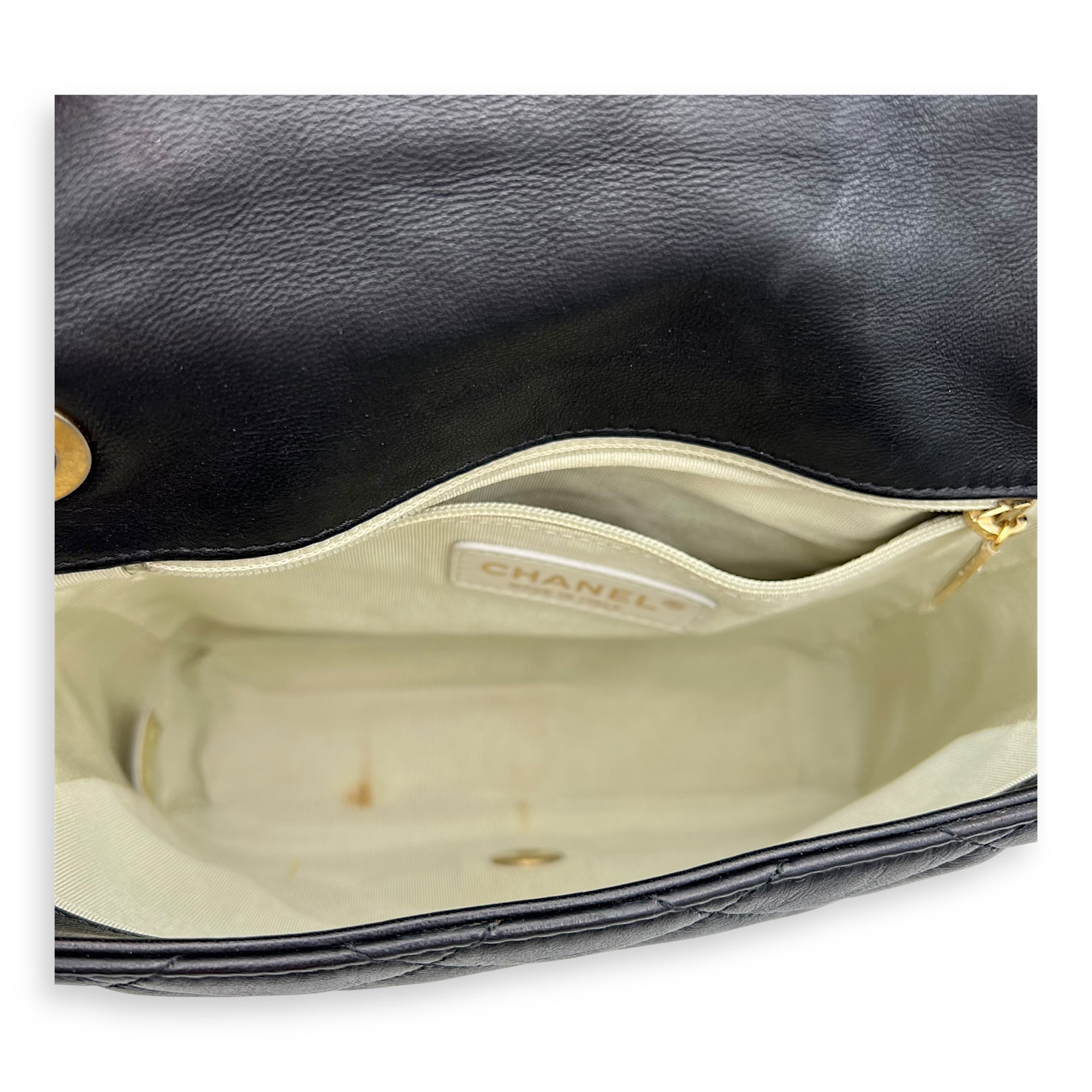 Chanel CC Crossbody Bag Black in Calfskin, Mixed hardware_8