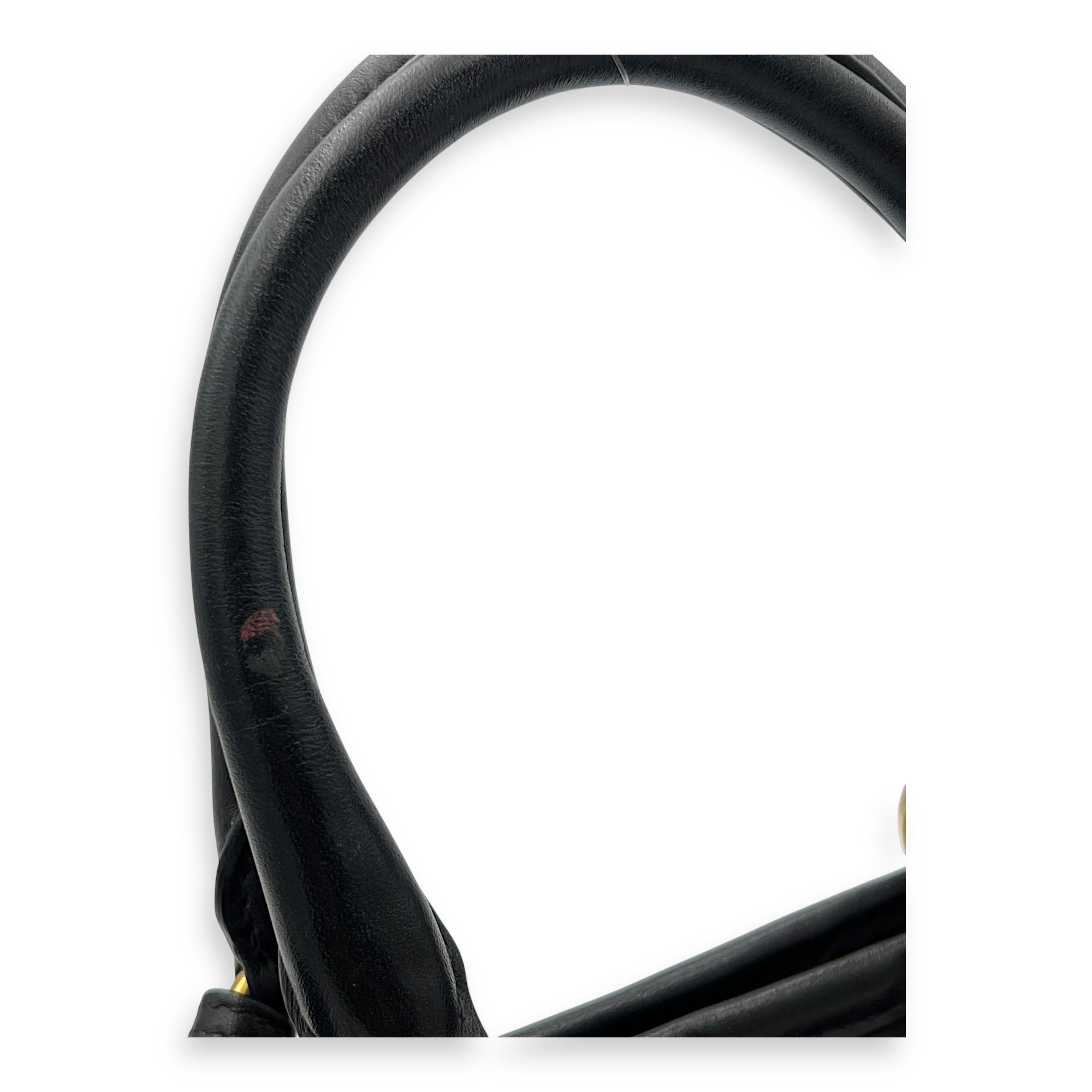 Prada Logo Black Top Handle Bag in Nylon, Gold hardware_6