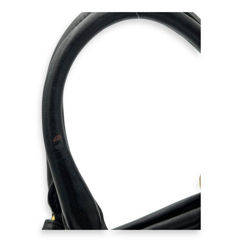 Prada Logo Black Top Handle Bag in Nylon, Gold hardware_6