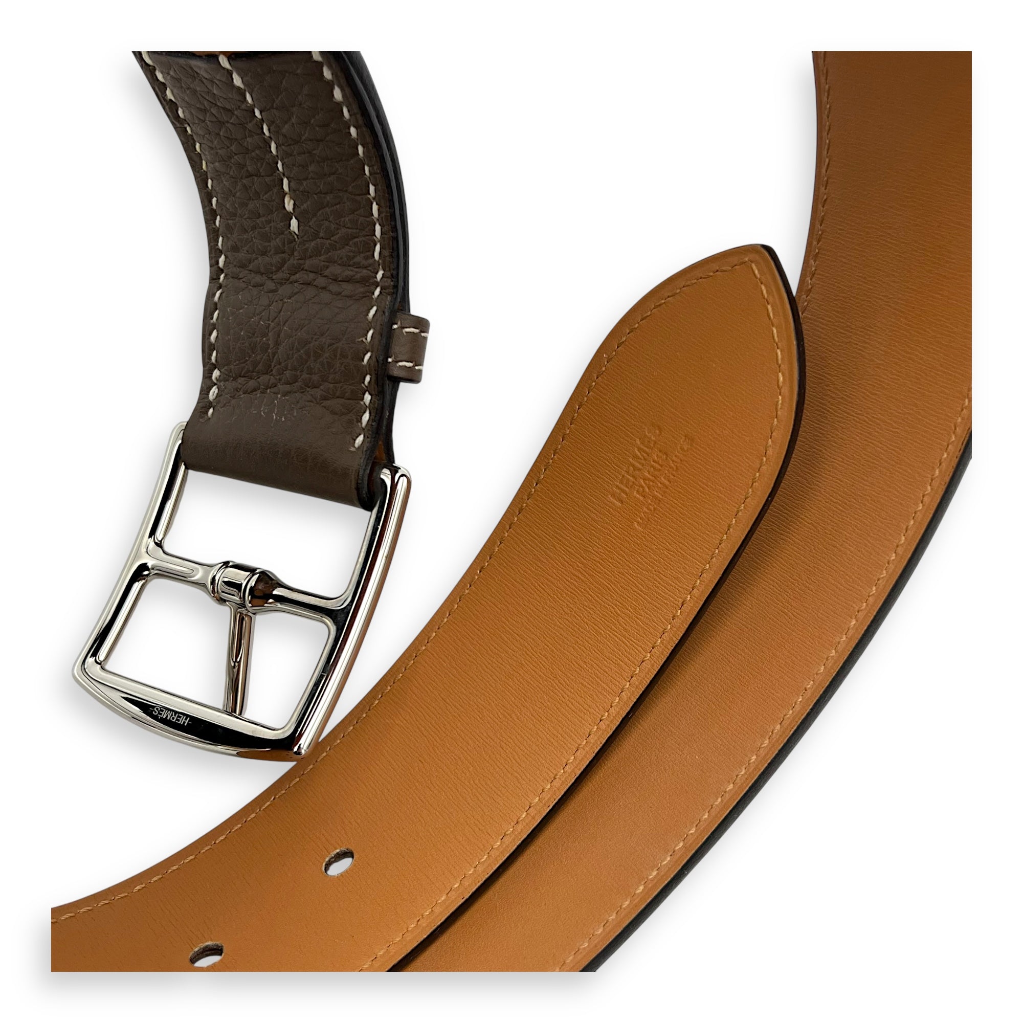 Hermès Etriviere Grey in Calfskin, Palladium hardware_6