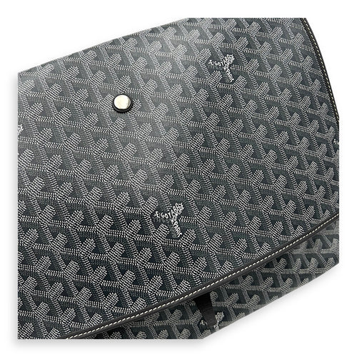 Goyard Capetien MM Grey Shoulder Bag in Coated Canvas, Silver hardware_6