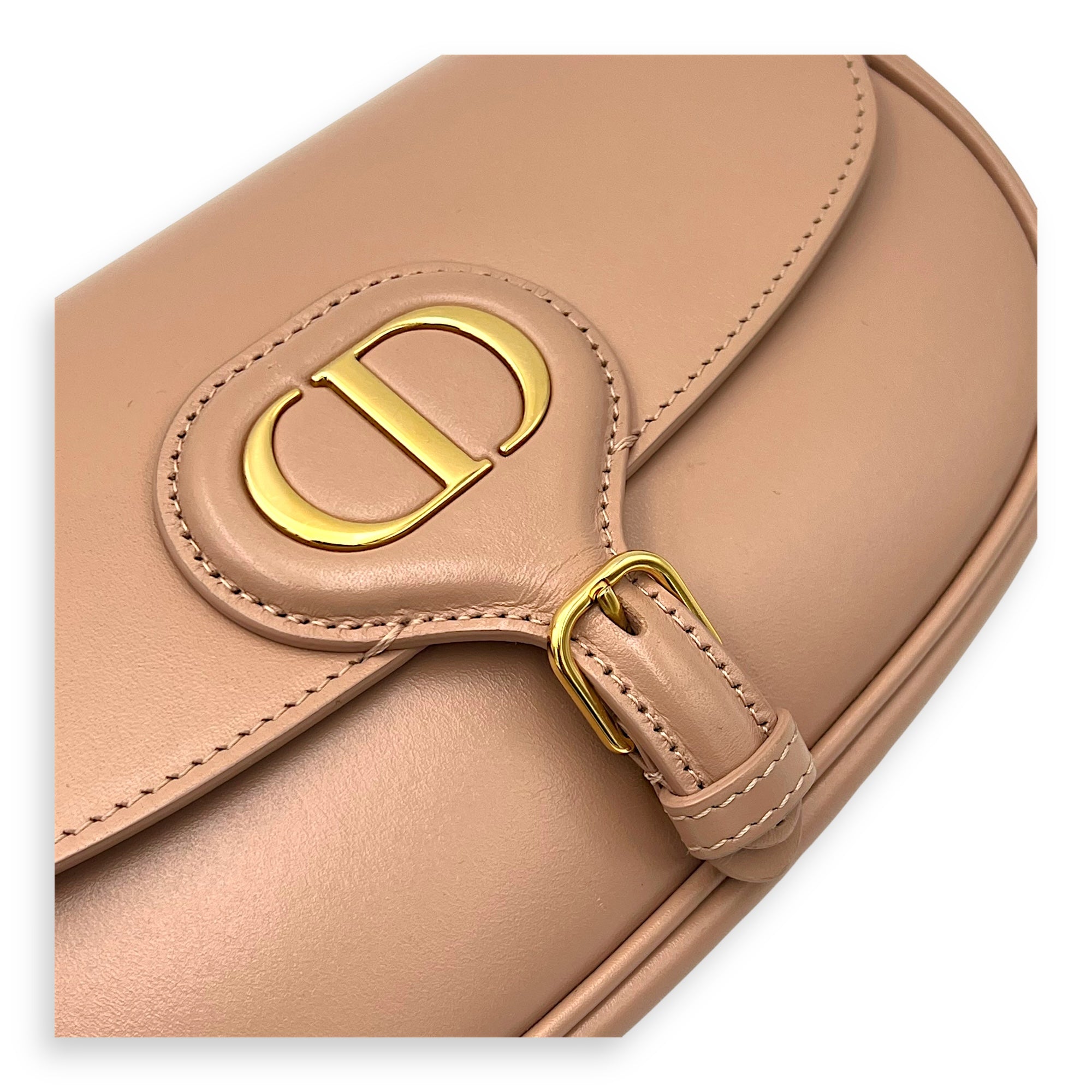 Christian Dior Bobby Shoulder Bag Pink in Calfskin, Gold hardware_6