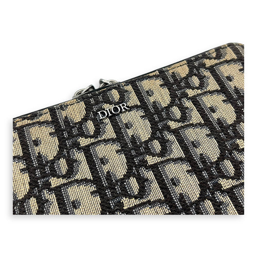 Christian Dior Oblique Mini Blue Camera Bag in Jacquard, Silver hardware_6