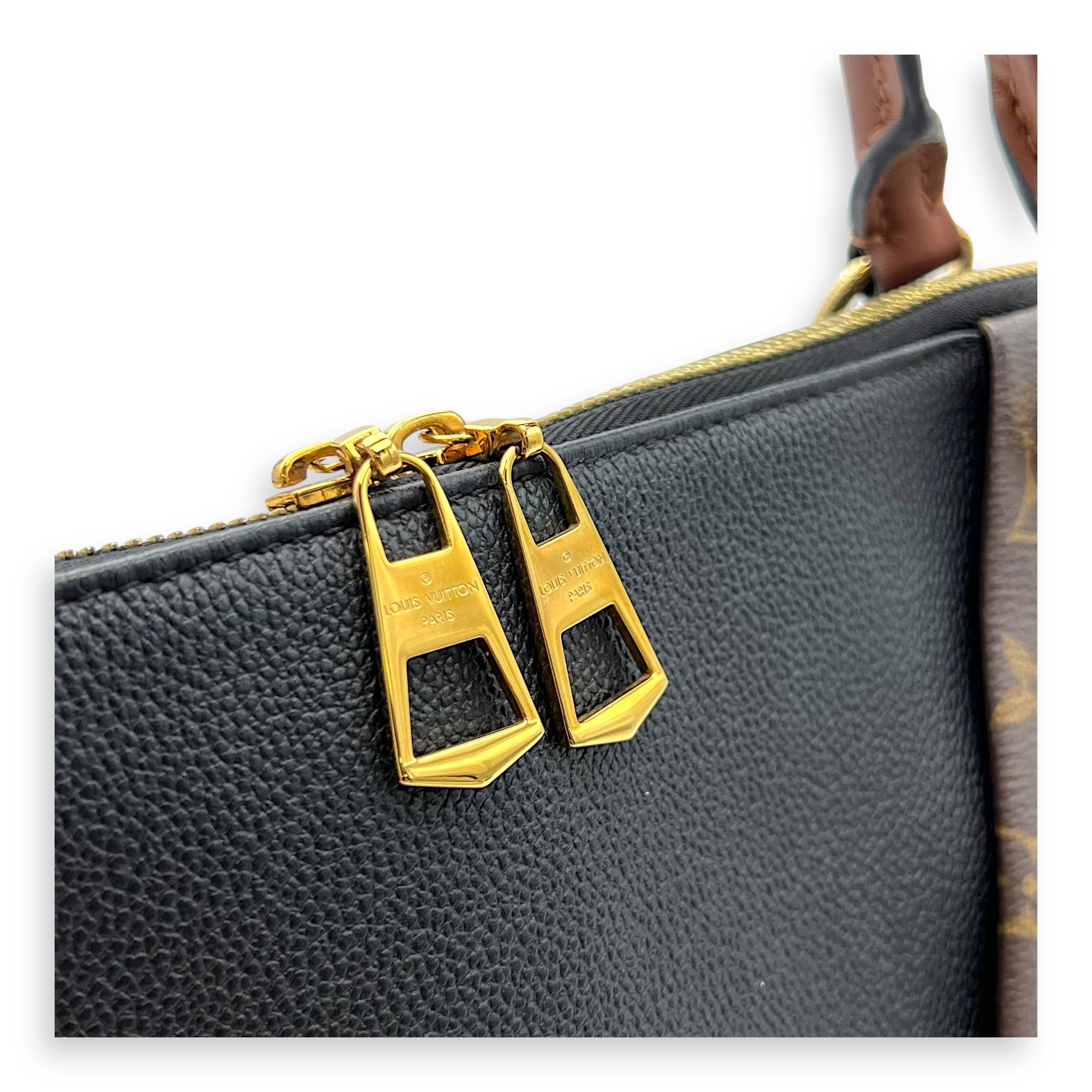 Louis Vuitton V MM Brown Top Handle Bag in Monogram Coated Canvas, Gold hardware_6