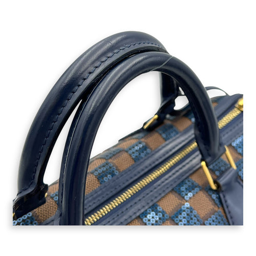Louis Vuitton Speedy 30 Brown Top Handle Bag in Damier Paillettes, Gold hardware_6