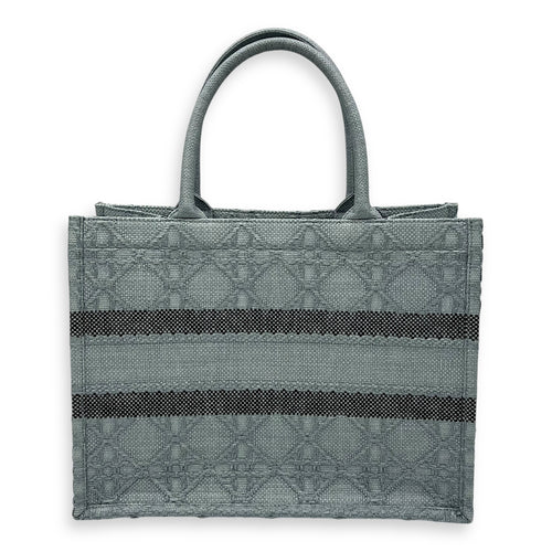 Christian Dior Book Tote Medium Blue Top Handle Bag in Raffia_2