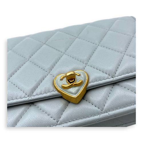 Chanel CC Wallet On Chain Blue in Lambskin, Gold hardware_6