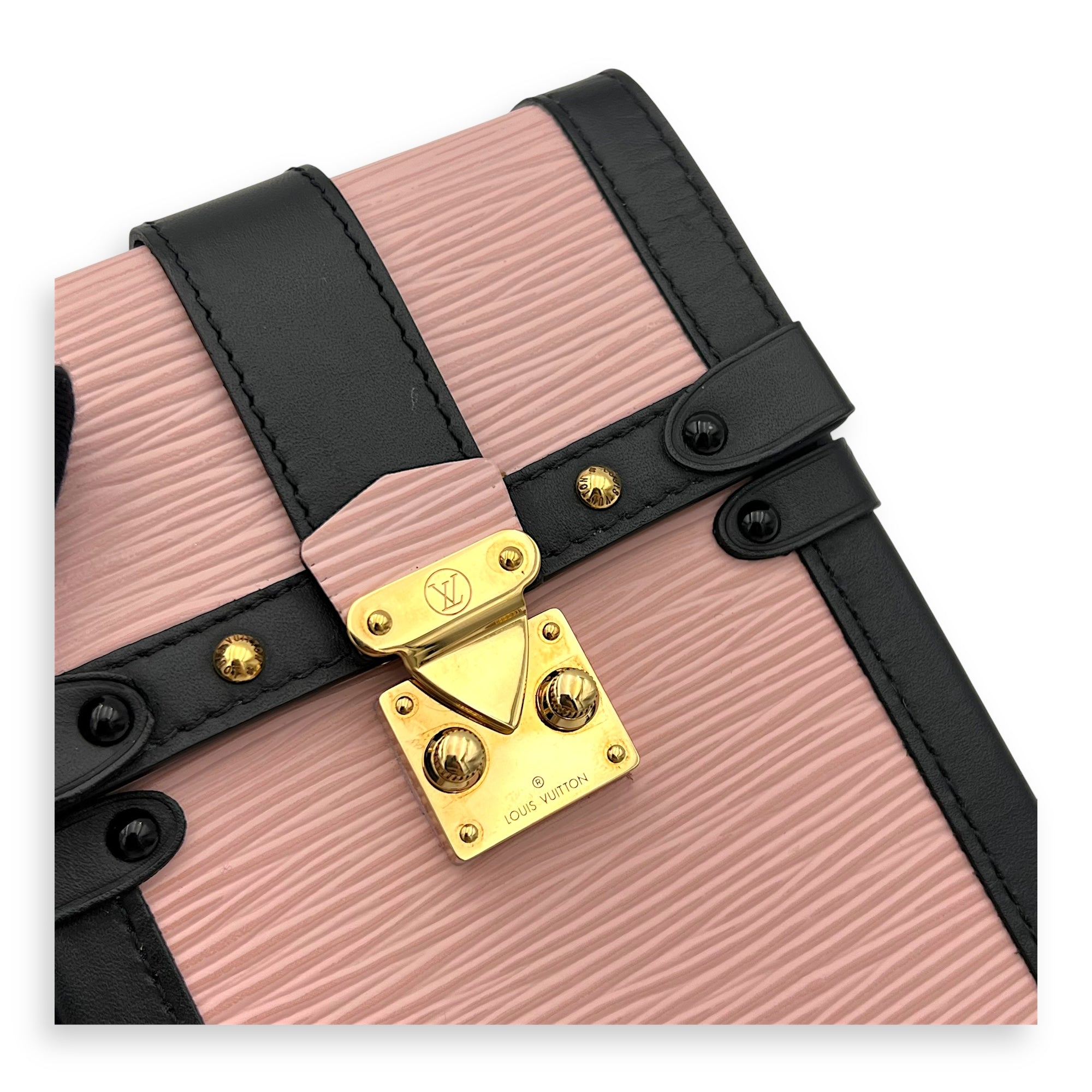 Louis Vuitton Trunk Crossbody Bag Ballerina in Epi Leather, Gold hardware_6