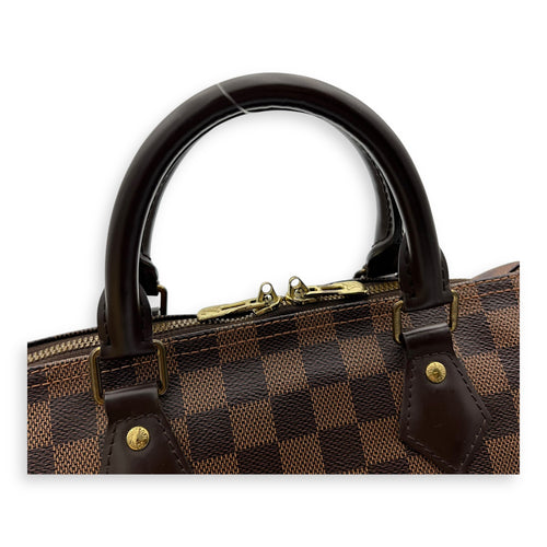 Louis Vuitton Speedy Bandouliere Top Handle Bag 30 Brown in Coated Canvas, Gold hardware_6