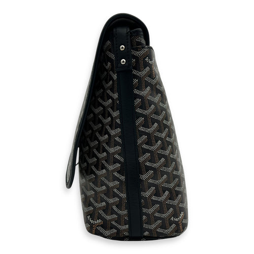 Goyard Capetien Messenger MM Black in Coated Canvas, Silver hardware_4
