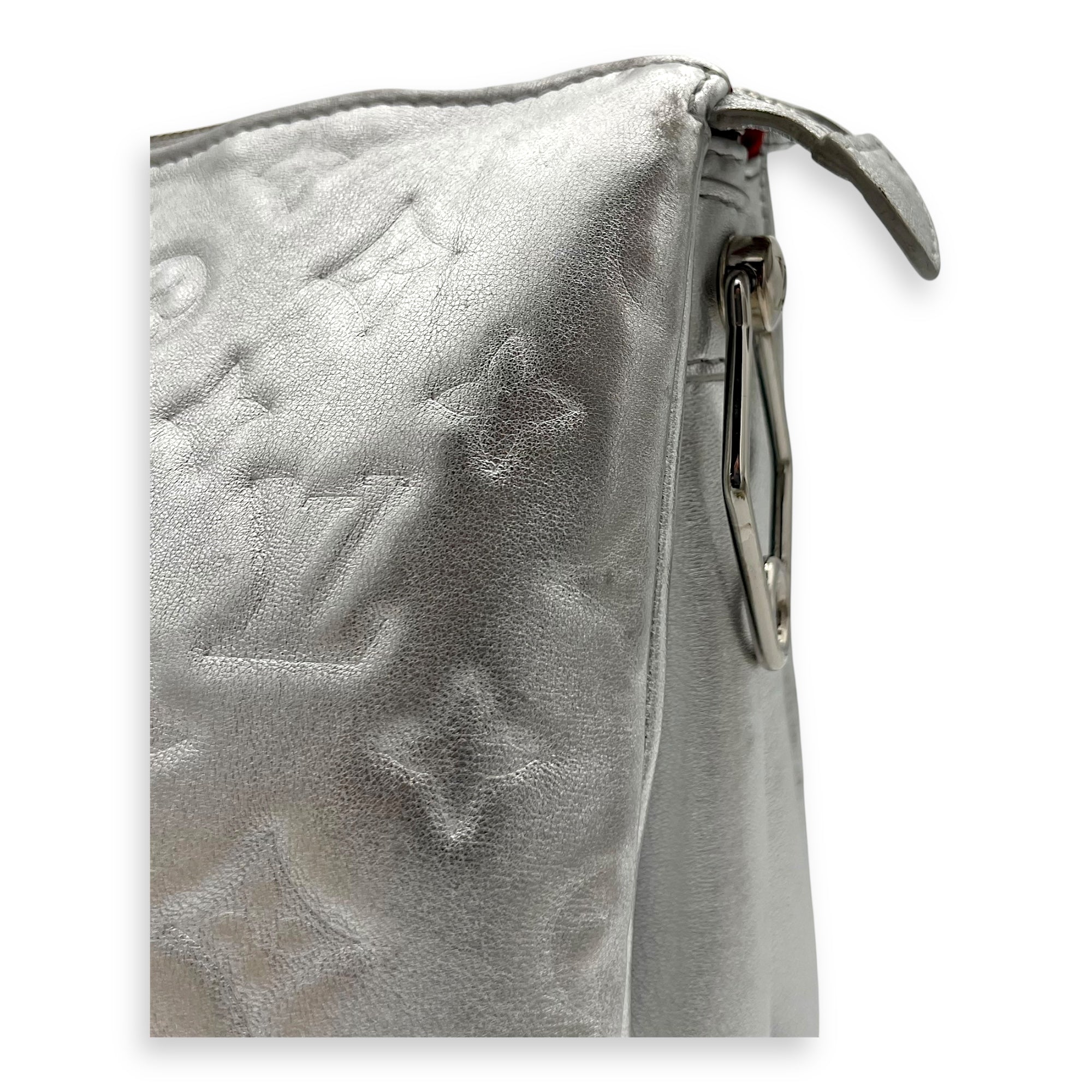 Louis Vuitton Coussin Shoulder Bag Silver in Lambskin, Silver hardware_6