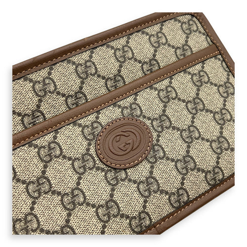 Gucci GG Supreme Crossbody Bag Brown in Coated Canvas, Gold hardware_6
