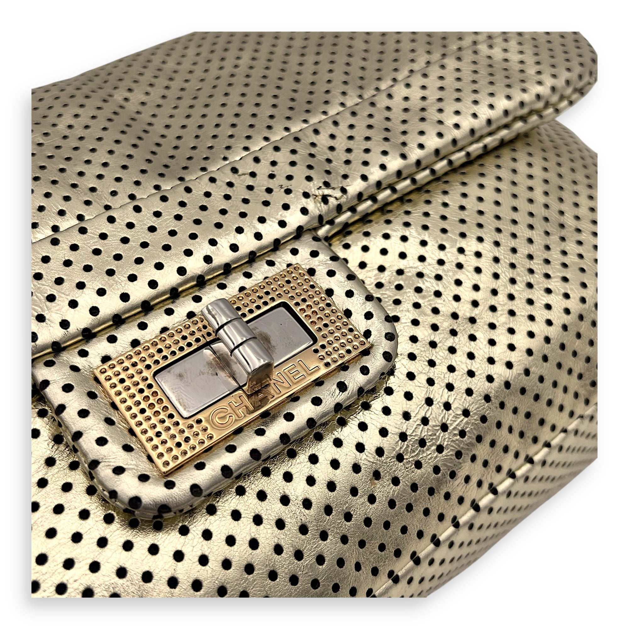 Chanel 2.55 Shoulder Bag Gold in Others, Gold hardware_6