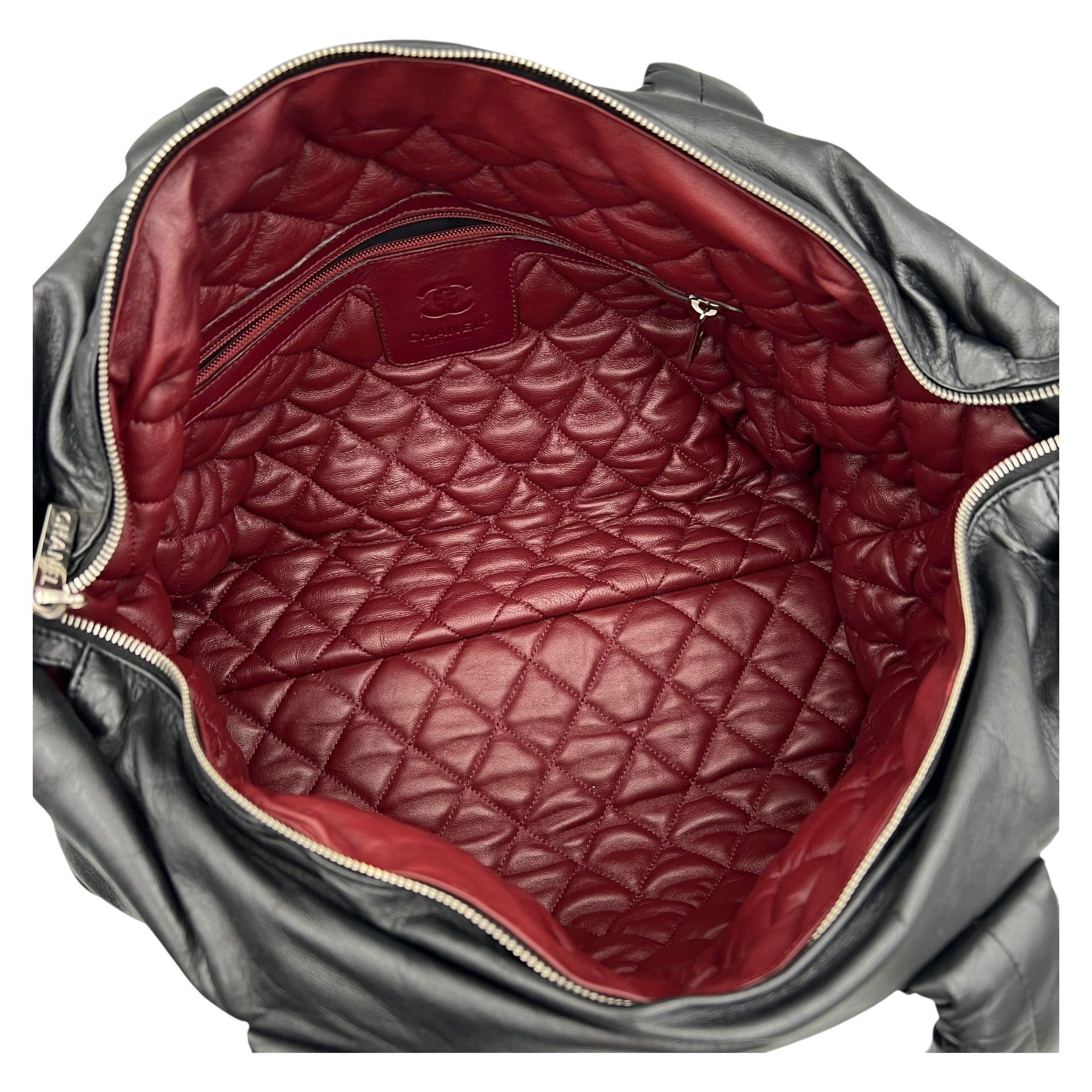 Chanel Coco Cocoon Shoulder Bag Black in Calfskin, Silver hardware_5