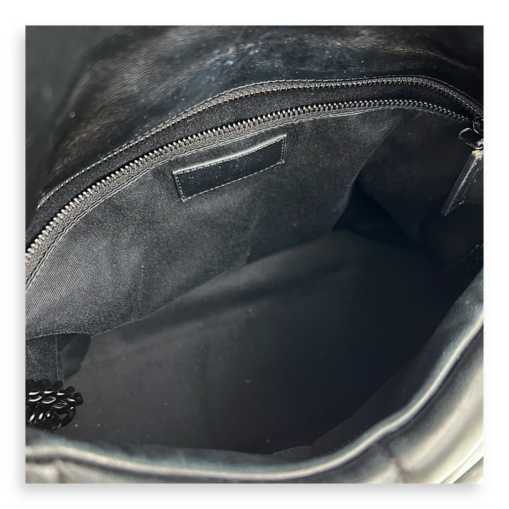 Saint Laurent Puffer Shoulder Bag Black in Lambskin, Lacquered Metal hardware_6