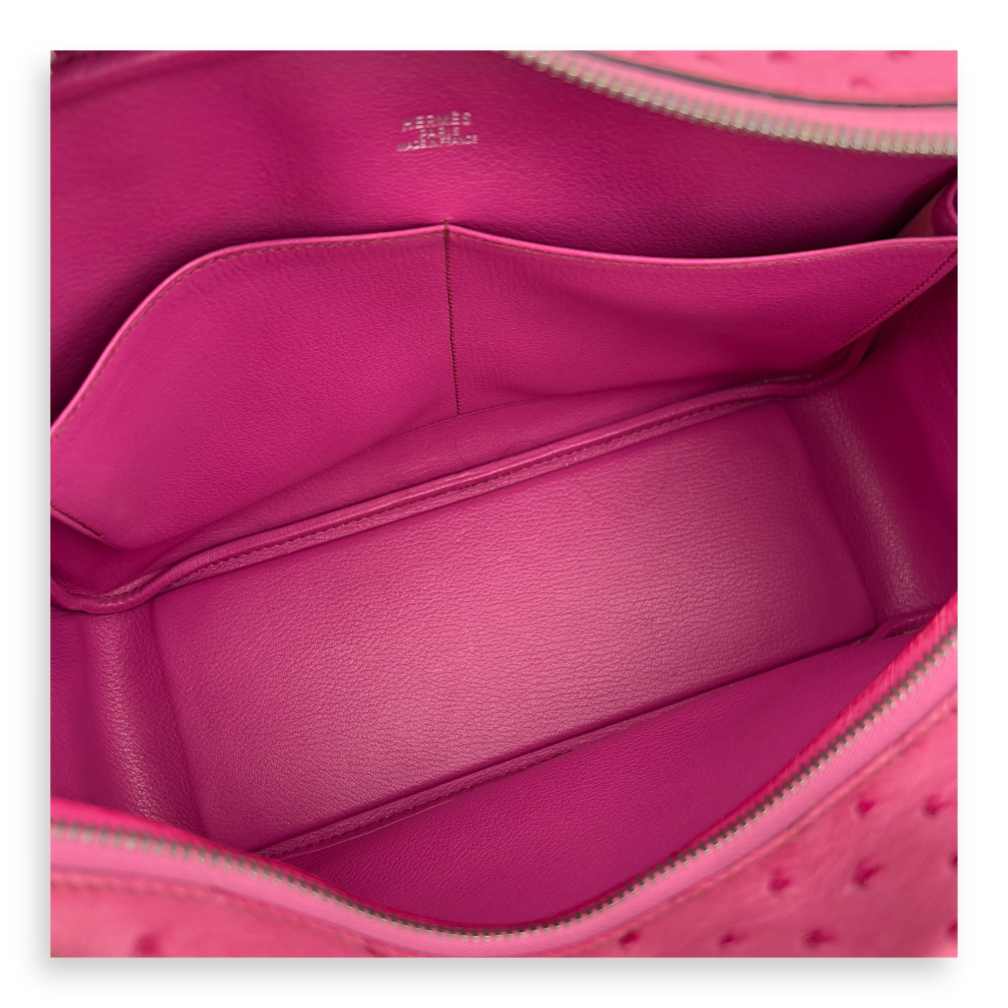 Hermès Plume Pink in Ostrich, Gold hardware_4