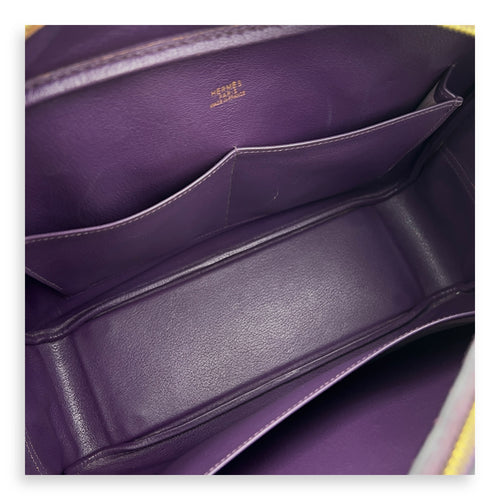 Hermès Plume Purple in Ostrich, Gold hardware_3