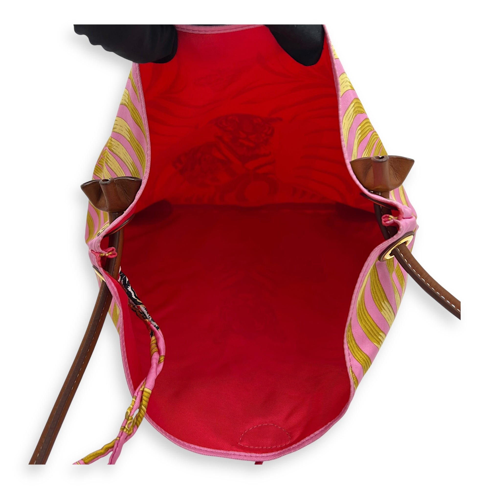 Hermès Silky City Multi-colour Tote Bag in Silk, Gold hardware_8