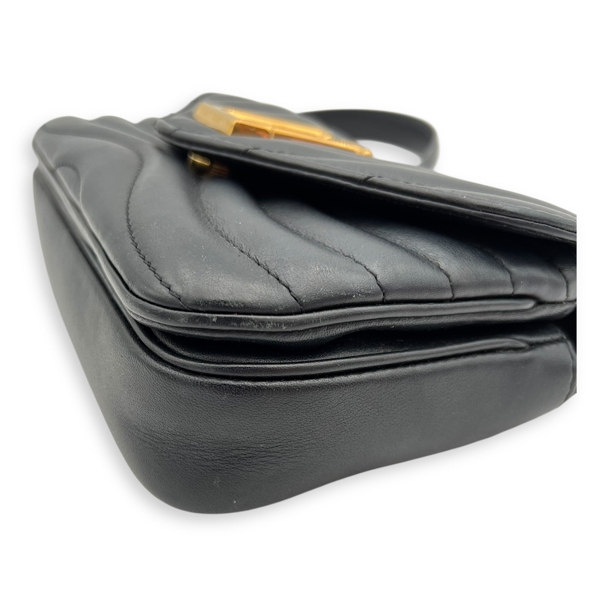 Louis Vuitton New Wave Crossbody Bag PM Black in Calfskin, Gold hardware_6