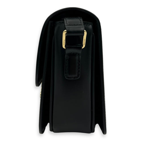 Celine Teen Crossbody Bag Black in Box Calfskin, Gold hardware_4