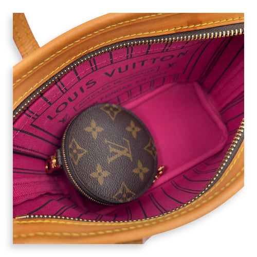 Louis Vuitton Neverfull Crossbody Bag BB Brown in Monogram Coated Canvas, Gold hardware_4