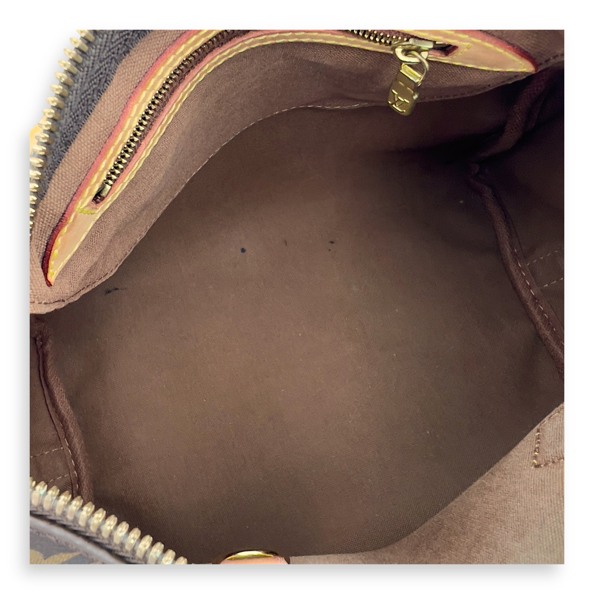 Louis Vuitton Speedy Bandouliere Top Handle Bag 25 Brown in Monogram Coated Canvas, Gold hardware_5