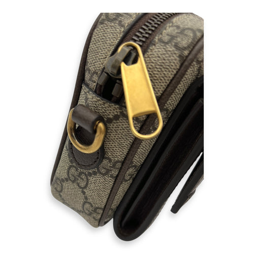 Gucci Ophidia Crossbody Bag Mini Brown in Coated Canvas, Gold hardware_2