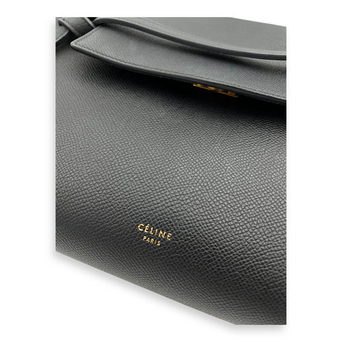 Celine Belt bag Top Handle Bag Mini Black in Calfskin, Gold hardware_5
