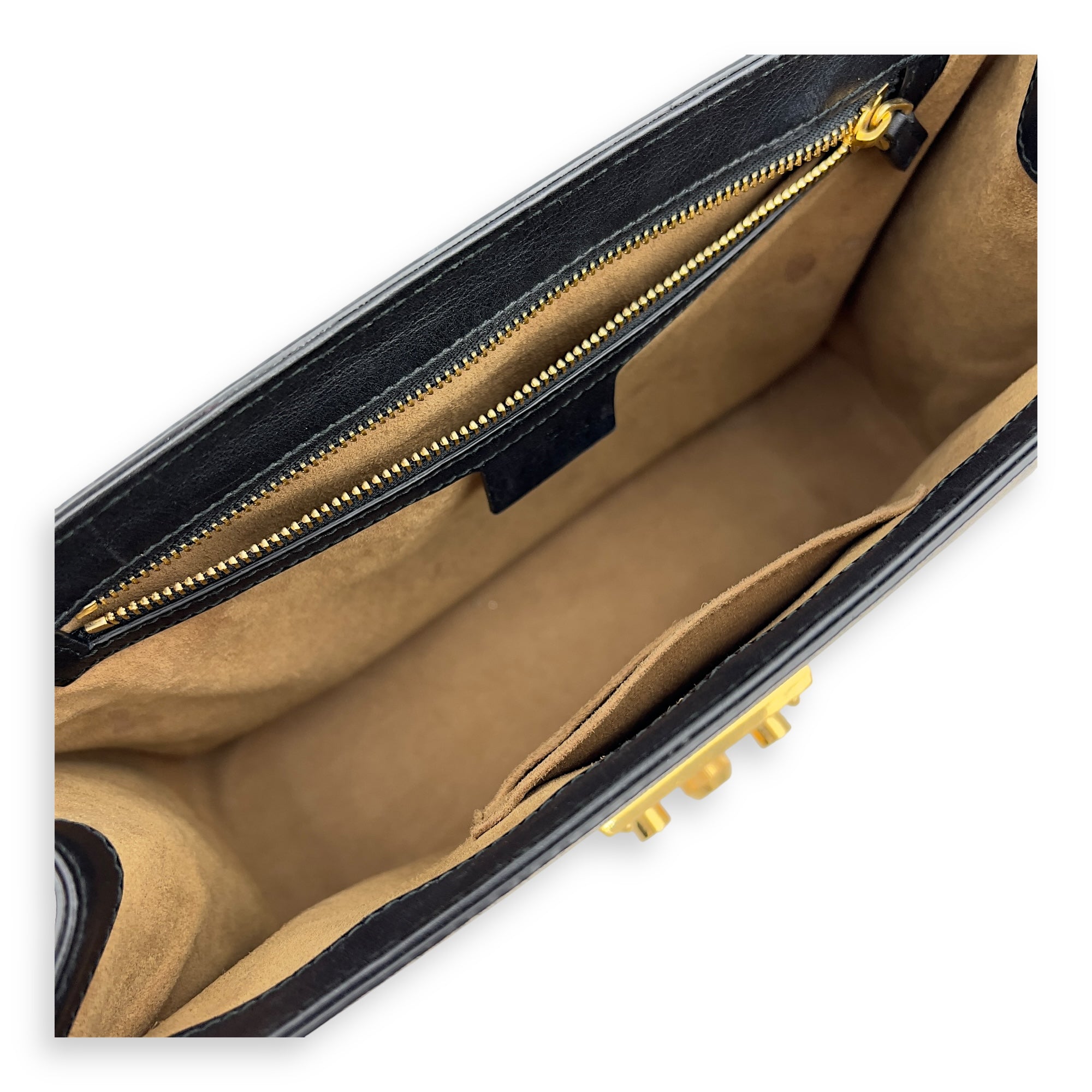 Gucci Padlock Shoulder Bag Brown in Coated Canvas, Gold hardware_6