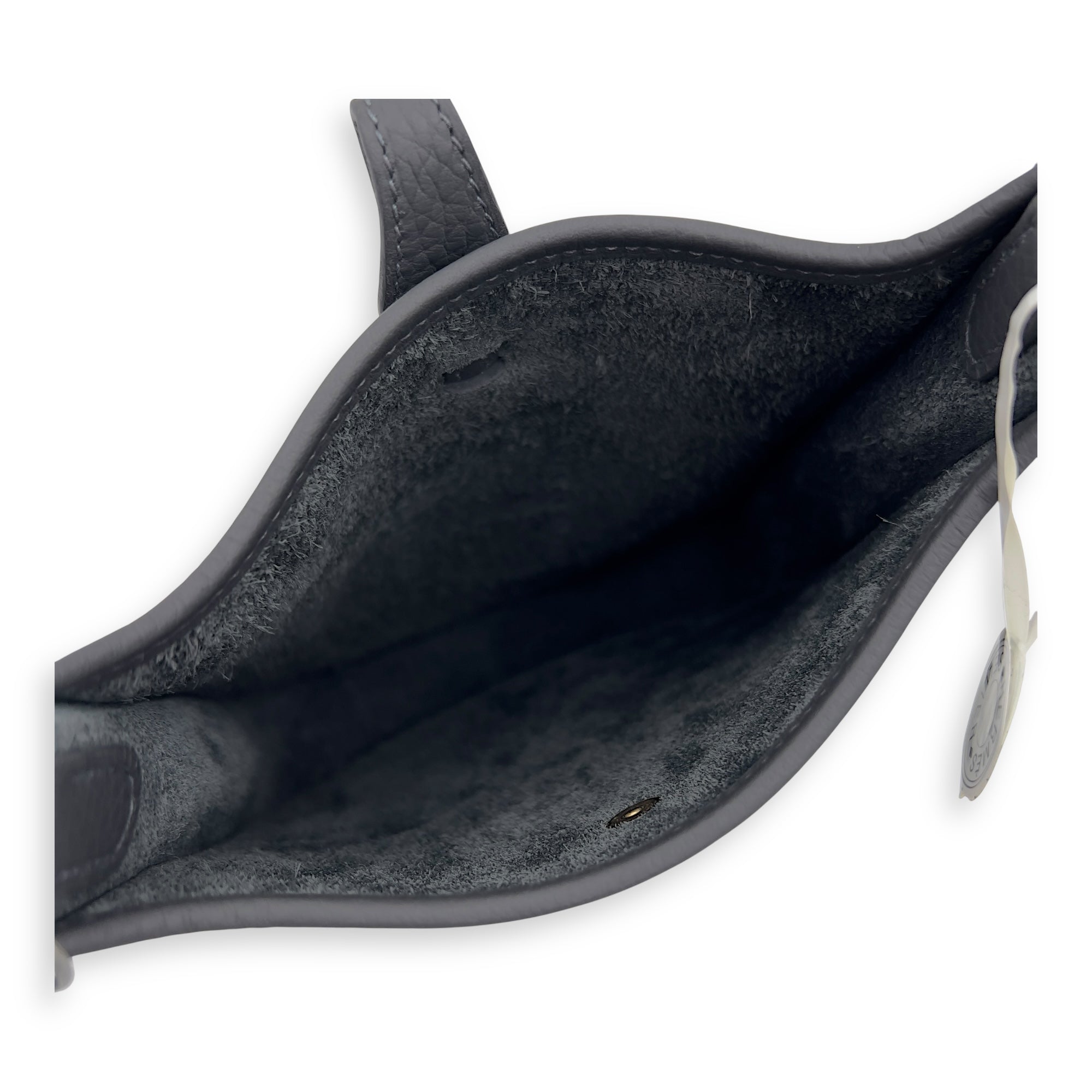 Hermès Evelyne TPM Ardoise Crossbody Bag in Clemence, Permabrass hardware_6