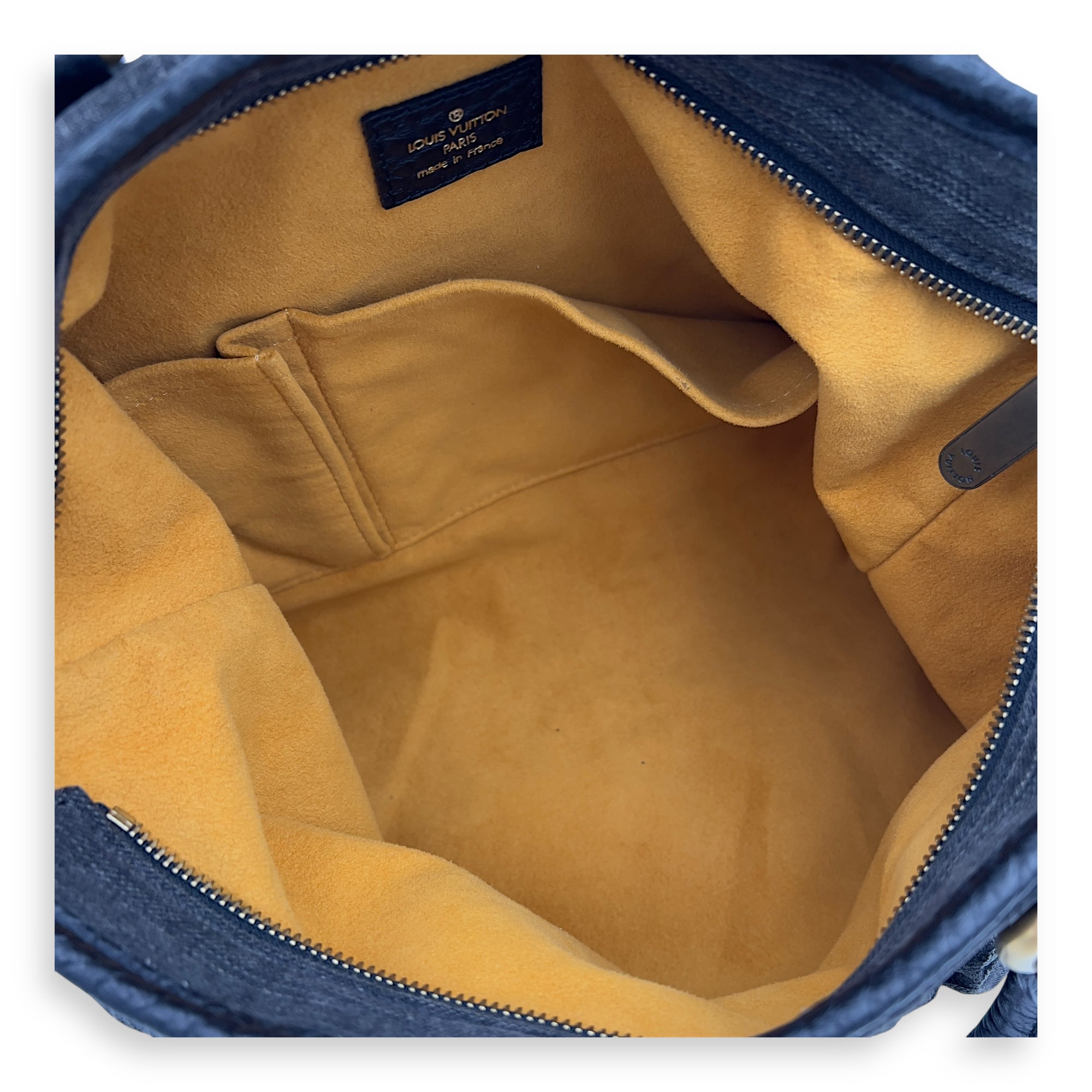 Louis Vuitton Neo Cabby Top Handle Bag MM Black in Denim, Gold hardware_6
