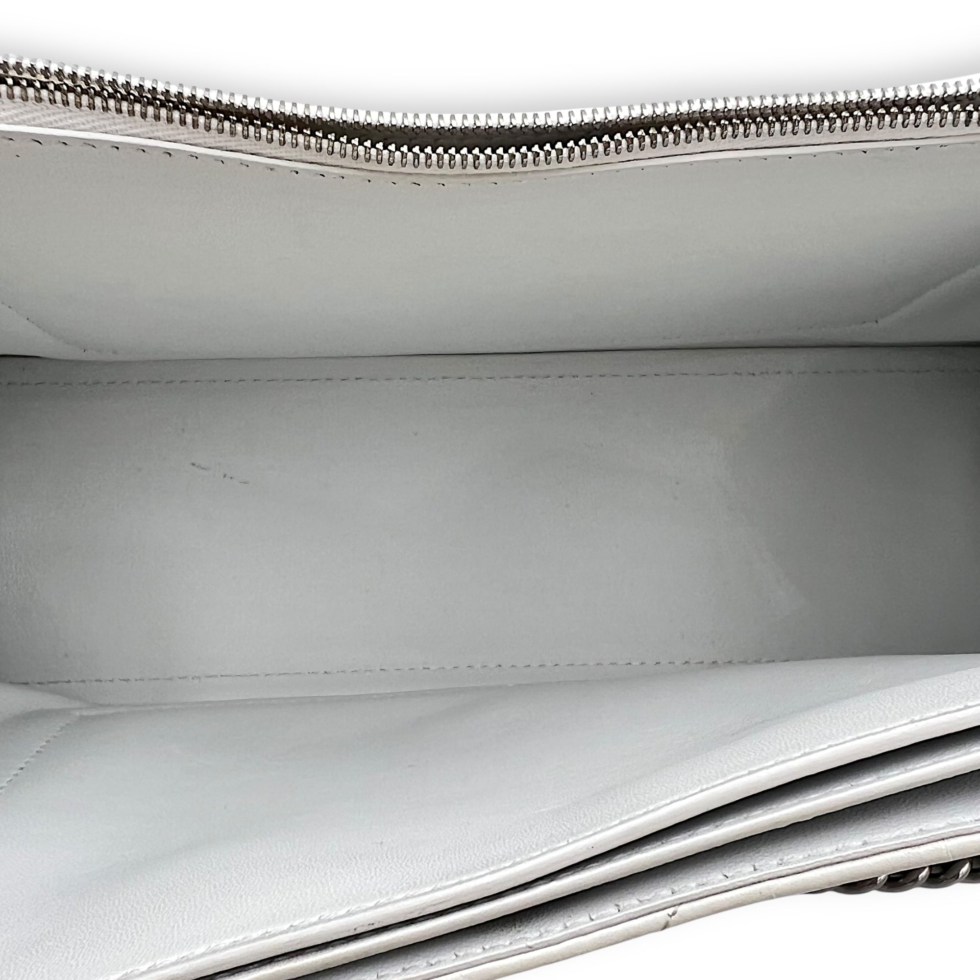 Balenciaga Crush Shoulder Bag White in Calfskin, Silver hardware_6