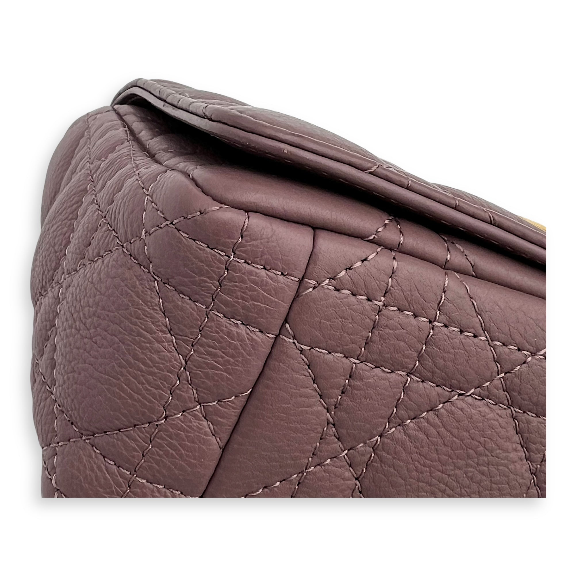 Dior Caro Shoulder Bag Purple in Calfskin, Gold hardware_6