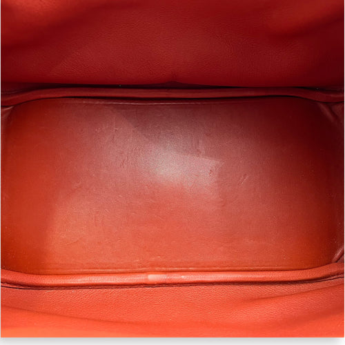 Hermès Lindy 30 Red Shoulder Bag in Clemence, Palladium hardware_6