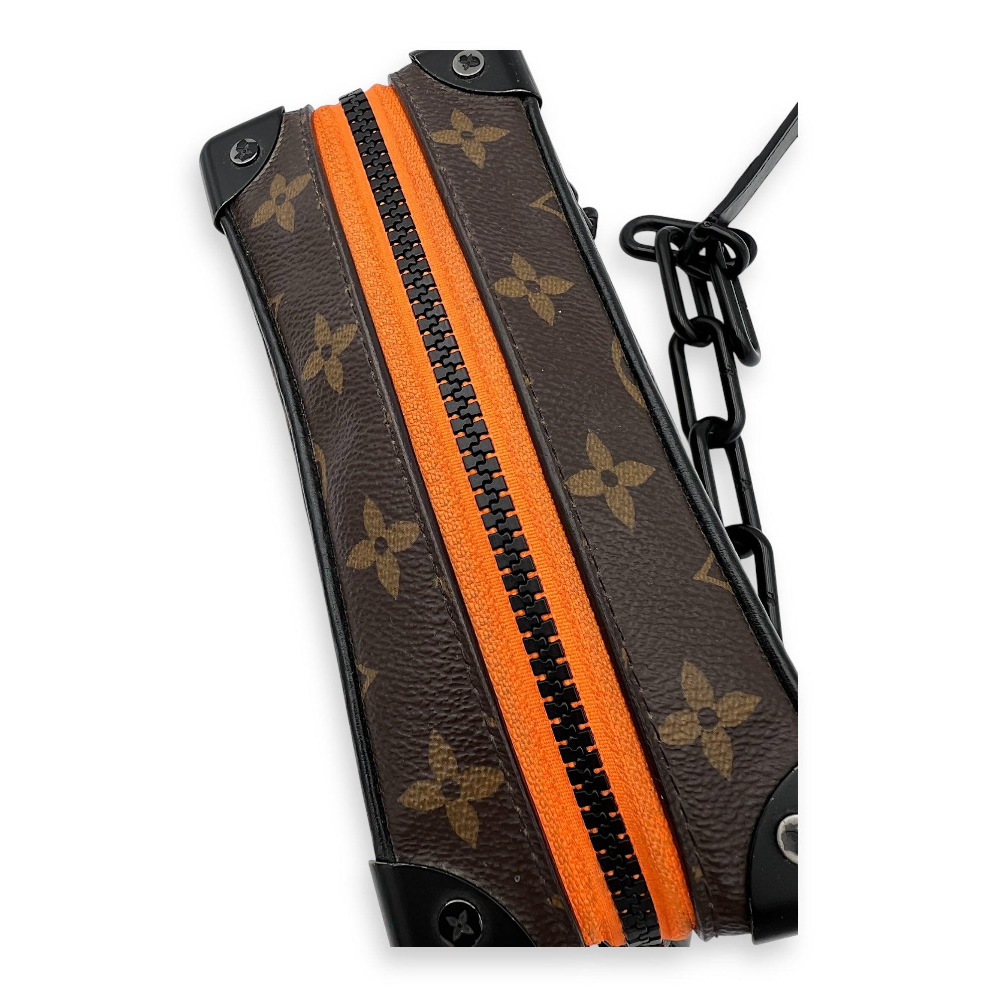 Louis Vuitton Soft Trunk Shoulder Bag Brown in Monogram Coated Canvas, Black hardware_5