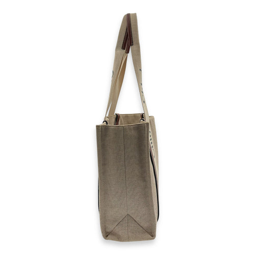 Chloé Woody Medium Beige Tote Bag in Canvas_4