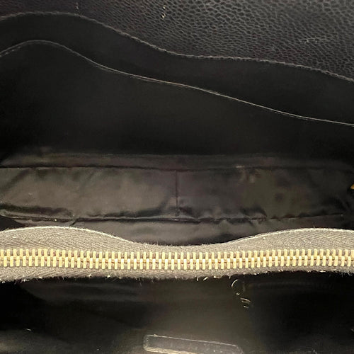 Chanel GST Shoulder Bag Black in Caviar Leather, Silver hardware_6