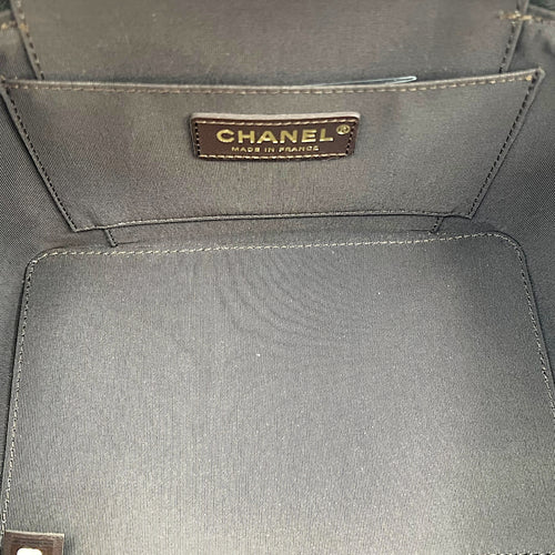 Chanel Vanity Case Wood Multi-colour Top Handle Bag in Tweed, Gold hardware_6