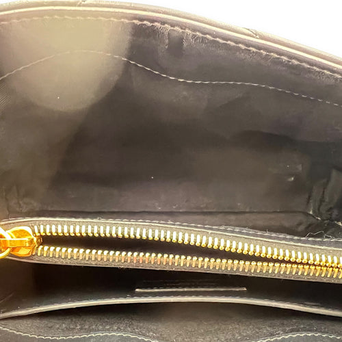 Saint Laurent Loulou Small Black Shoulder Bag in Calfskin, Gold hardware_6