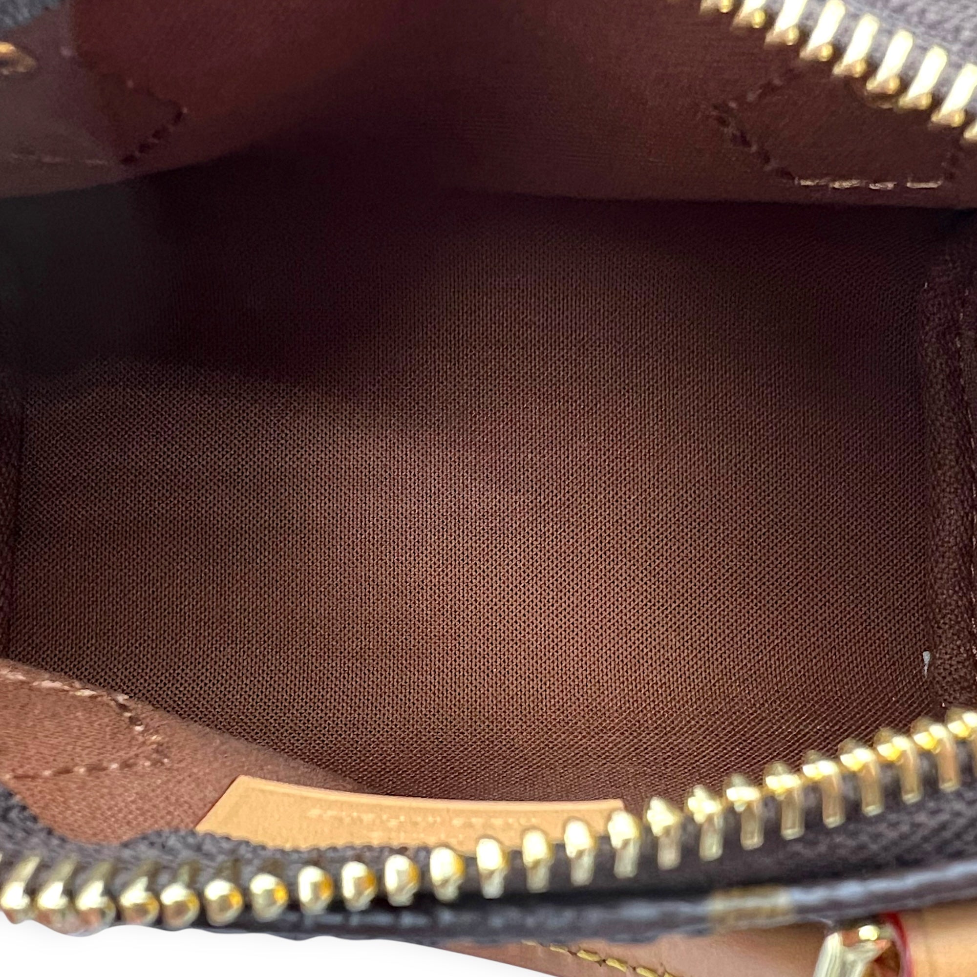 Louis Vuitton Speedy Top Handle Bag Nano Brown in Monogram Coated Canvas, Gold hardware_6
