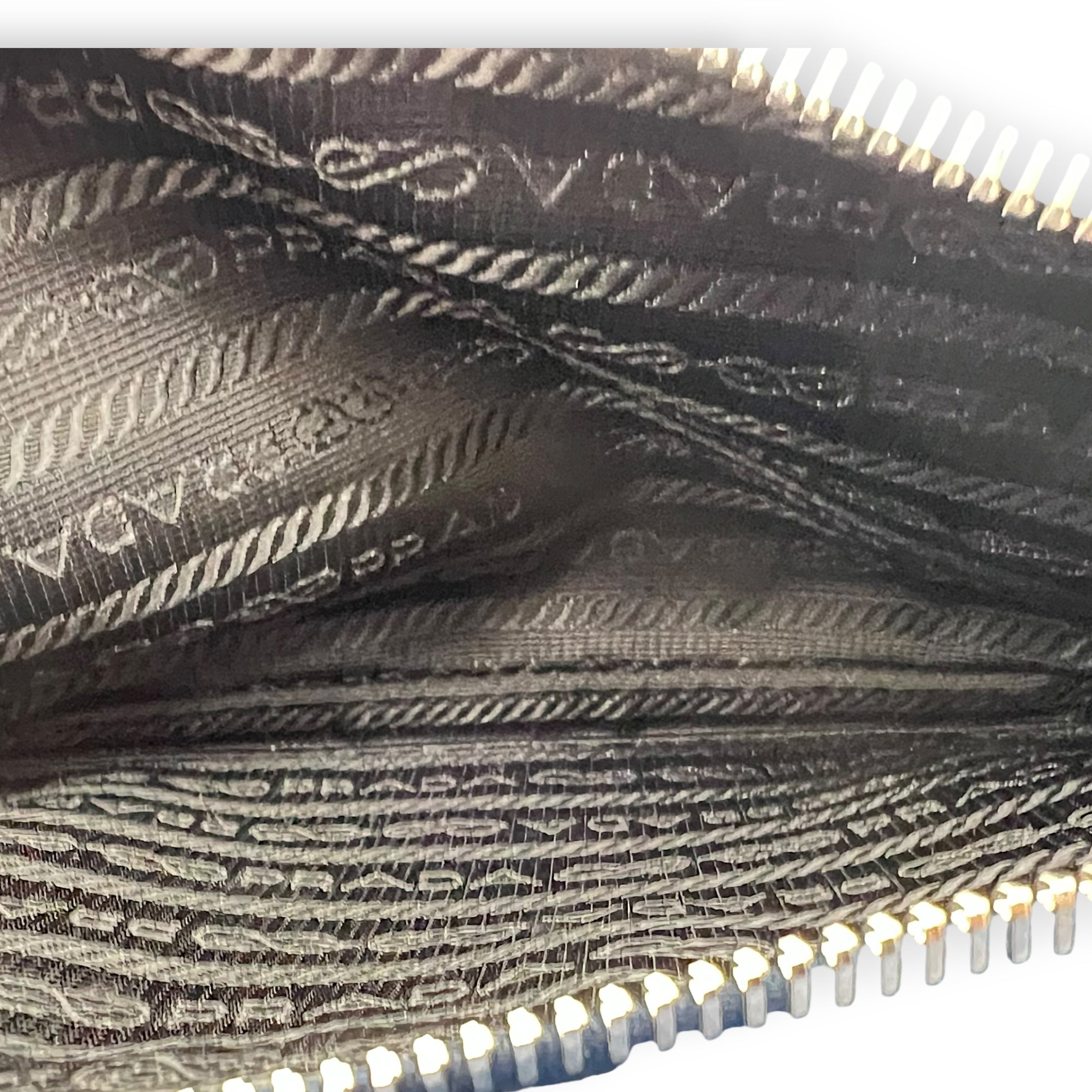 Prada Logo Belt Bag Blue in Saffiano Leather, Silver hardware_6