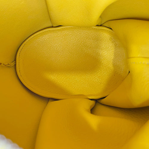 Loewe Elephant Crossbody Bag Yellow in Calfskin, Silver hardware_6
