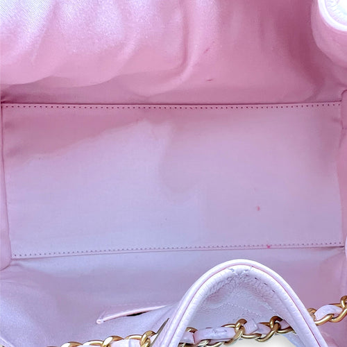 Chanel C25 Small Pink Shoulder Bag in Caviar Leather, Gold hardware_5