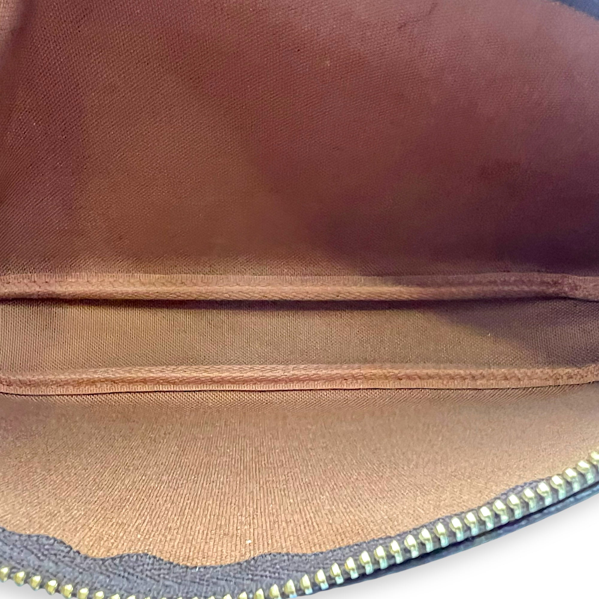 Louis Vuitton Pochette Pouch Brown in Coated Canvas, Gold hardware_6