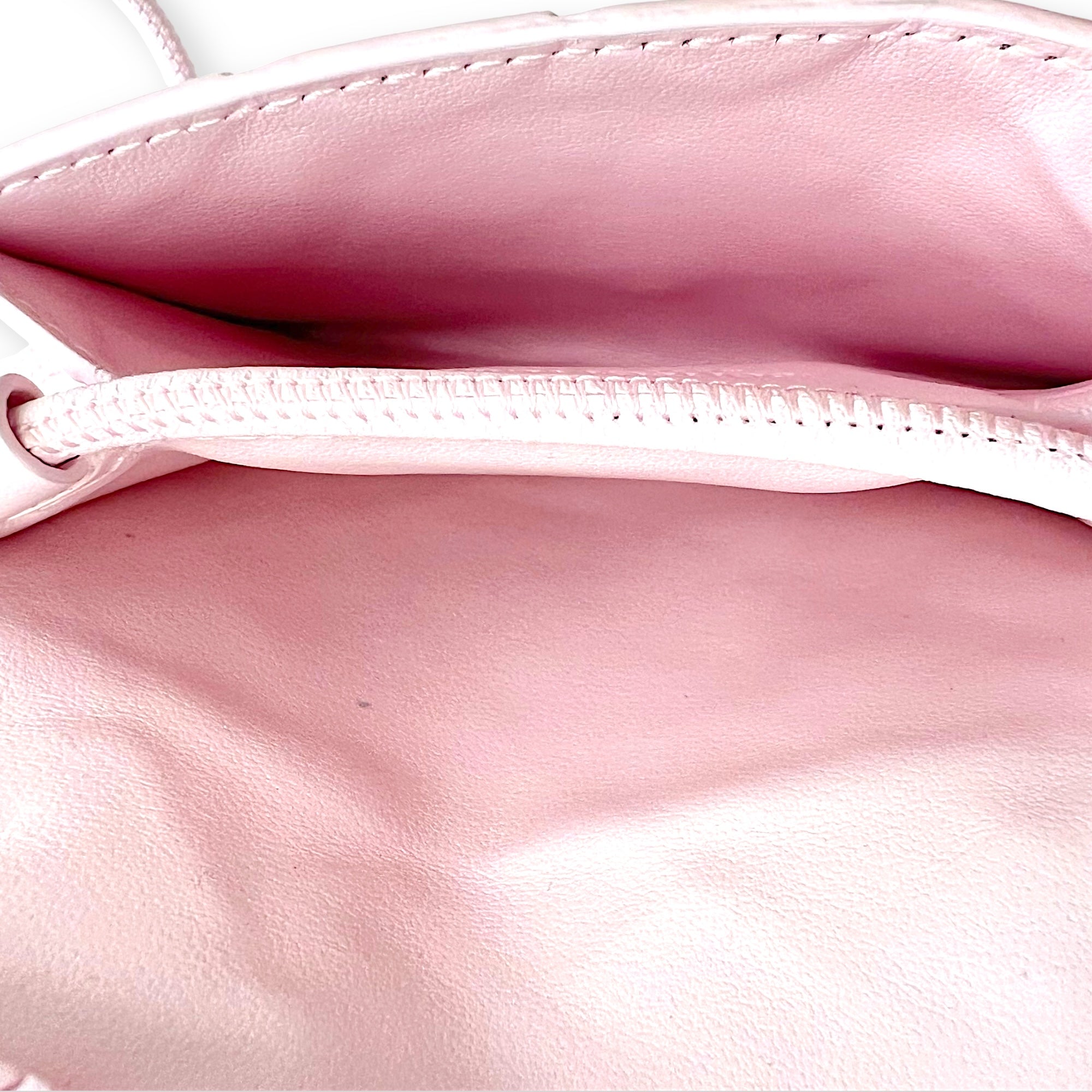 Bottega Veneta Intrecciato Pink Wallet in Lambskin, Gold hardware_6